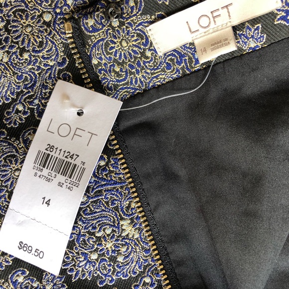 ANOTHER EXCLUSIVE LOFT/ANN TAYLOR Sz14 PRINT SKIRT - Picture 3 of 16